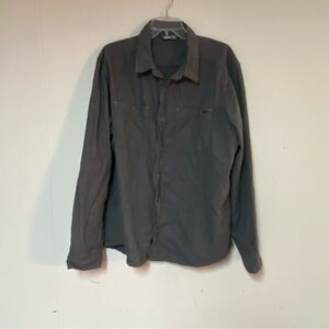 Stio Men's Grey Organic Cotton Button Down Shirt XL